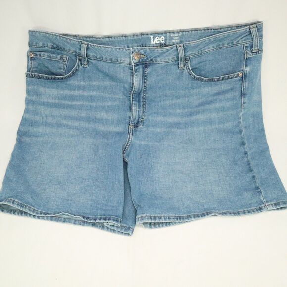 Lee Denim Jean Shorts Regular Fit Short Mid-rise Women's Size 22 - Picture 1 of 8